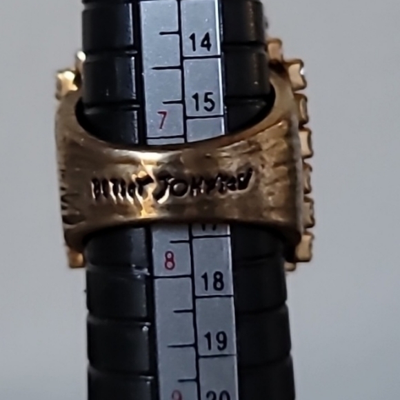 Vintage BETSEY JOHNSON Hollywood Glam Collection Leopard Cheetah Tiger Ring. 7.5 - Picture 8 of 8